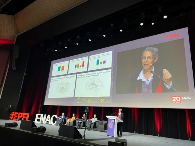 epflENAC's tweet image. &quot;We need to take care of the mental health of our students, to help them being creative and able to tacle the challenges which we are facing&quot;, comments Claudia R. Binder, about the future of education. #epflENAC