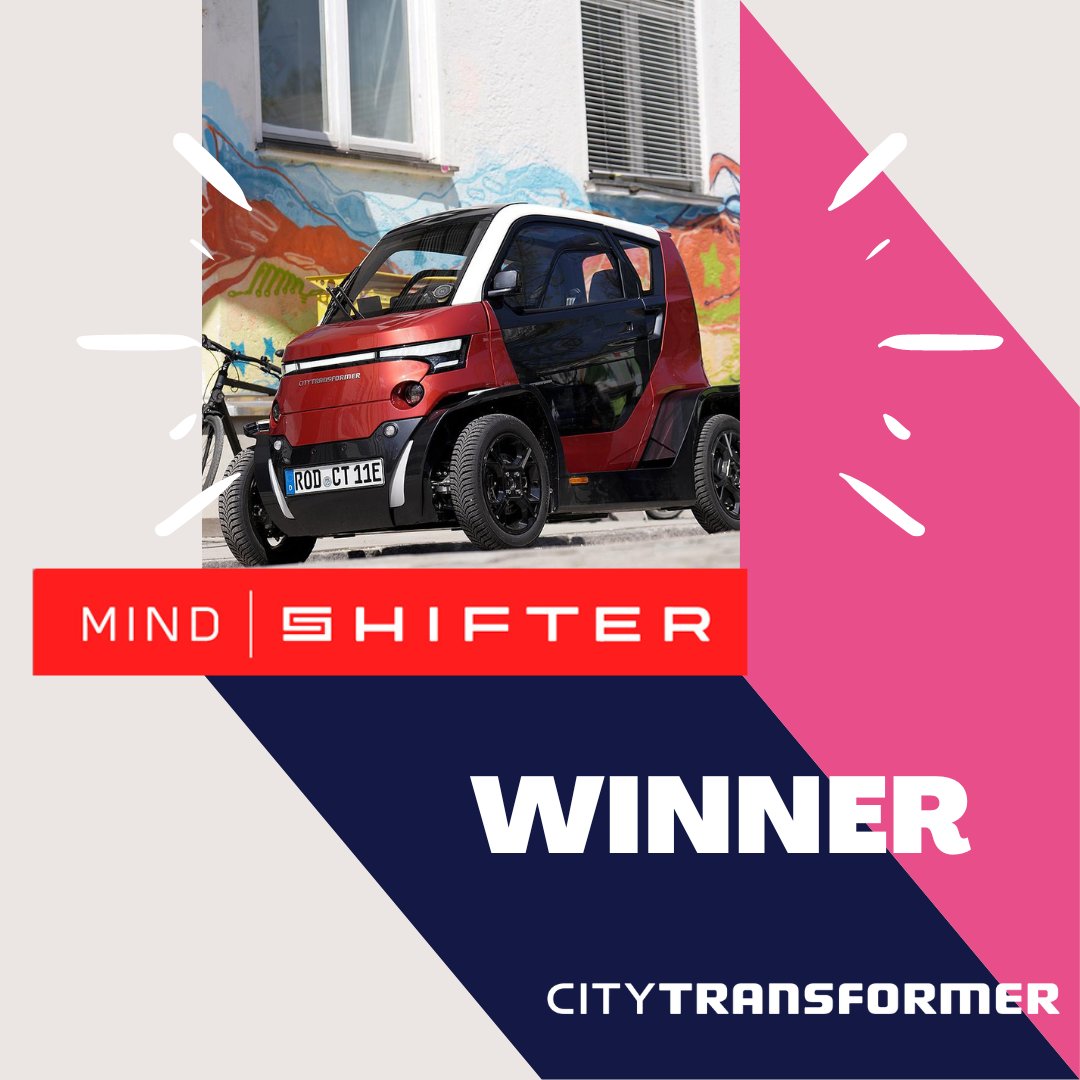 CtTransformer's tweet photo. We have just won the top tech start-up award at #MindShifter! The City Transformer team has collected the highly coveted ‘Start-up Award’ from Mind Shifter at 
@SHIFT_Mobility.
 
#SHIFTMobility https://t.co/k78XkLurLS