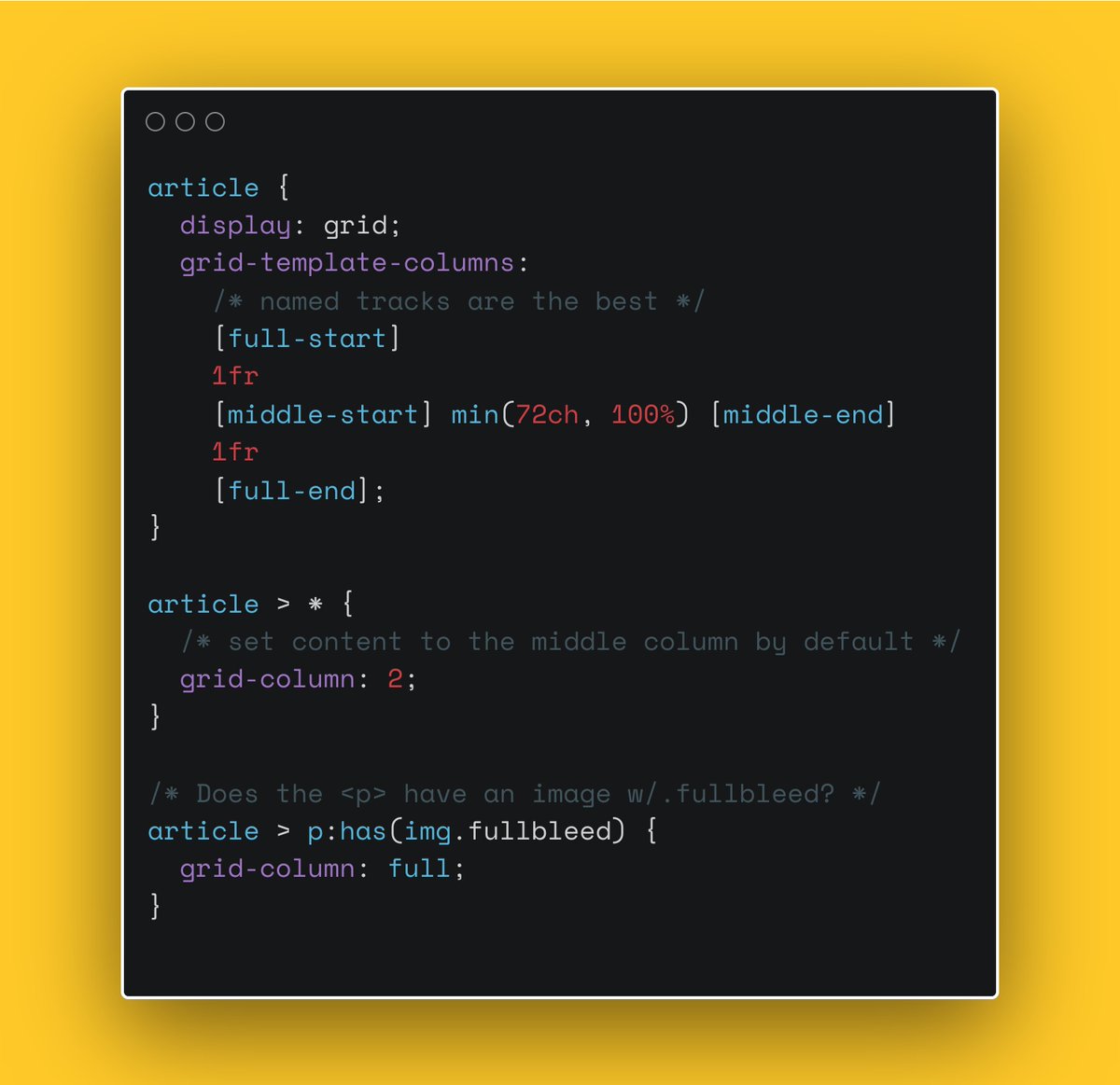 _davideast's tweet image. Modern CSS is incredible. We&apos;ve come a long way from floats.

codepen.io/davideast/full…