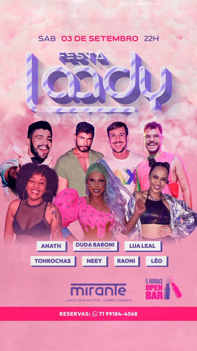 FestaLaady's tweet photo. Uma line de milhões vai comandar minha festa amanhã. Quero ver você lá 🥵

https://t.co/PyAw1gz8AO https://t.co/9GrMuViWLB