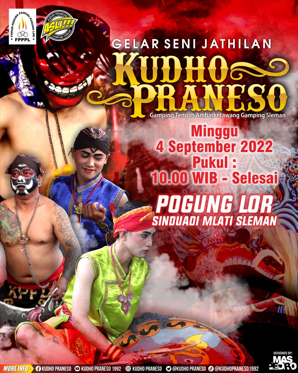 KudhoPraneso's tweet photo. Pentas pertama 𝐊𝐔𝐃𝐇𝐎 𝐏𝐑𝐀𝐍𝐄𝐒𝐎 di bulan September 2022.

🗓 : Minggu, 04 September 2022
🕙 :  10:00 WIB - selesai
📍 : Pogung Lor, Sinduadi, Mlati, Sleman

DATANG DAN RAMAIKAN! https://t.co/urqFIhahLF