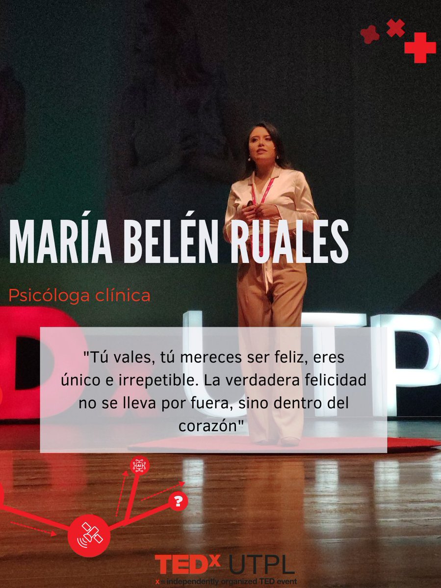 TEDxUTPL's tweet photo. María Belén defiende la individualidad del ser y la necesidad de cuidar la salud emocional para cumplir objetivos. 🧘‍♀️🧘‍♂️ https://t.co/XYIxSYs5cU