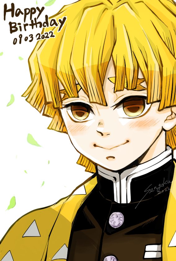 千石さんがTwitterに投稿した我妻善逸(鬼滅の刃)のイラスト。