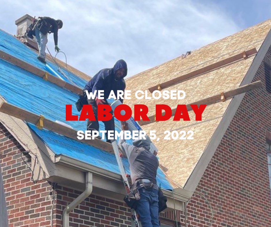 All Eaton Roofing offices will be closed Monday, September 5th to celebrate the laboring we’ve done all summer! 

Don’t let that stop you from requesting a FREE estimate! ⬇️⬇️
eatonroofing.com/quotes 

#laborday #weroofalot
