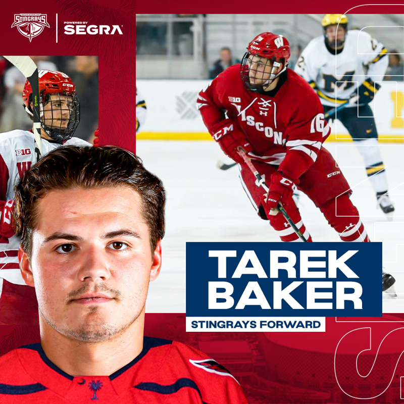 SCStingrays's tweet photo. SIGNED 📝

The South Carolina Stingrays have agreed to terms with rookie forward Tarek Baker for the 2022-23 season. Welcome to the Rays! 👊

@tarekbaker16 | Powered By @GoSegra