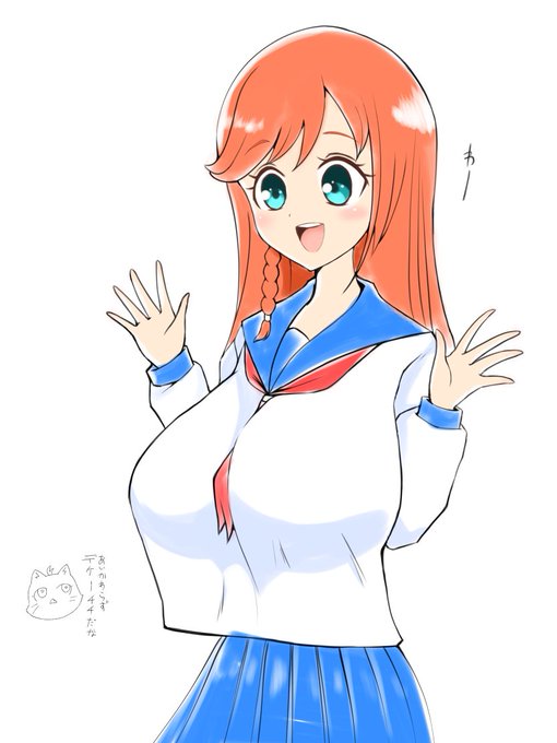 まつりにセーラー服着せるってツイート見かけて
途中でブルーアーカイブプレイしてたらなんか混じった絵 