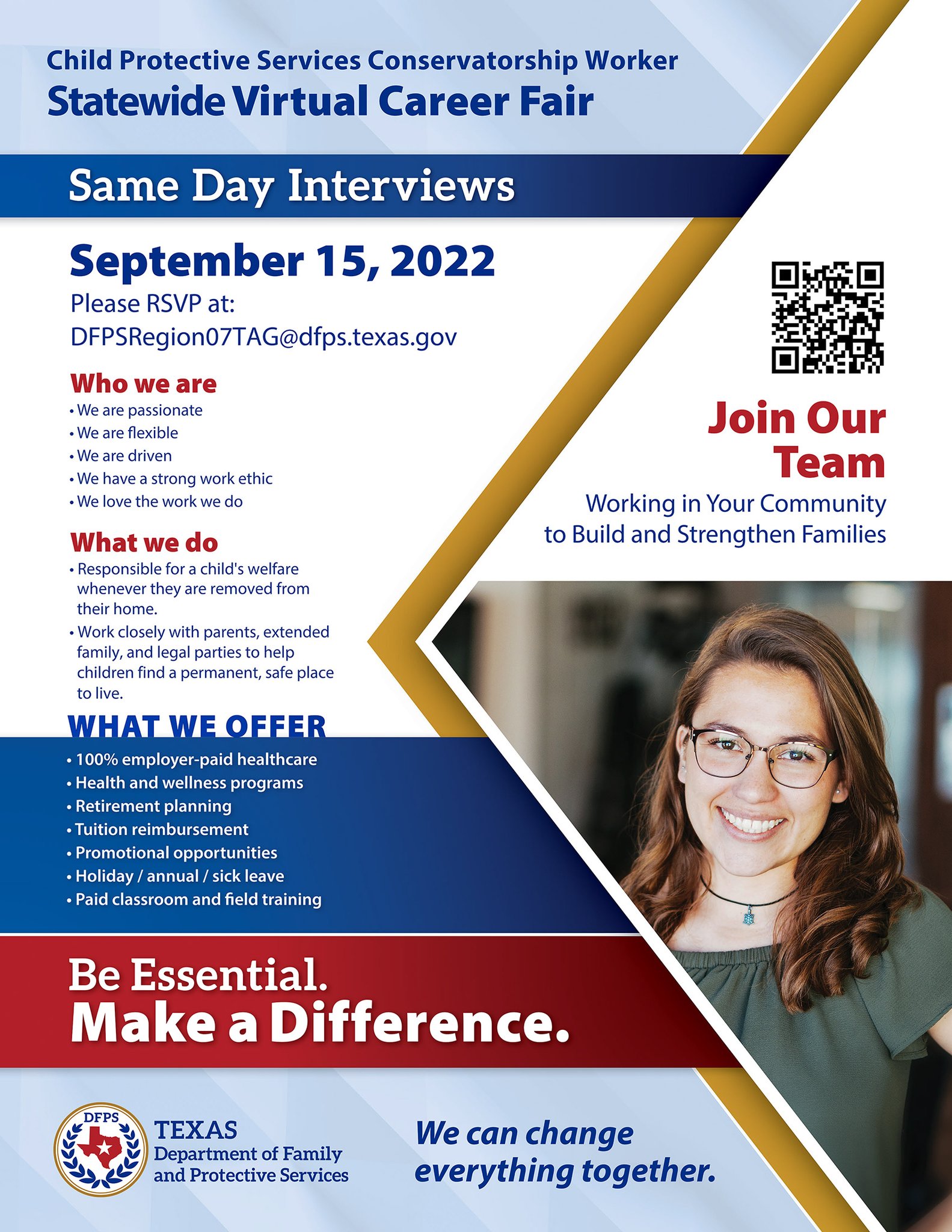 Texas DFPS on Twitter "DFPS is hosting a virtual career fair for Conservatorship Worker