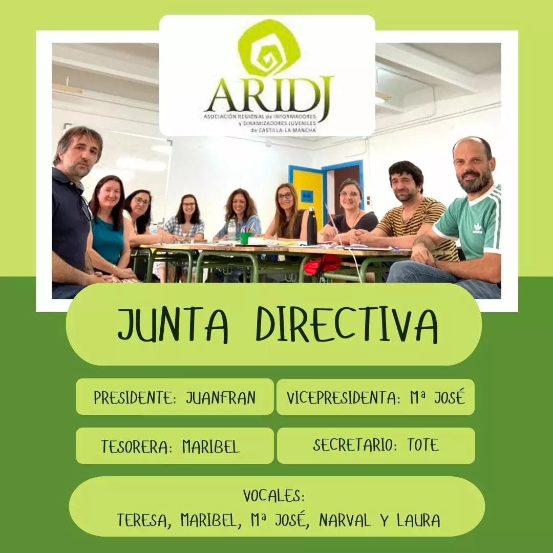ARIDJCLM's tweet photo. 👥 Conoces a las personas que forman la junta directiva de #AridjCLM? 
Juanfran,MJosé, Maribel,Tote,Teresa, Maribel,MJosé,Narval y Laura

Puedes contactar con nosotr@s a  través de nuestro 📨: aridjclm@gmail.com 

#AridjCLM #InformacionJuvenil
#conocenos #ProfesionalesdeJuventud https://t.co/fwqVWnJNPD