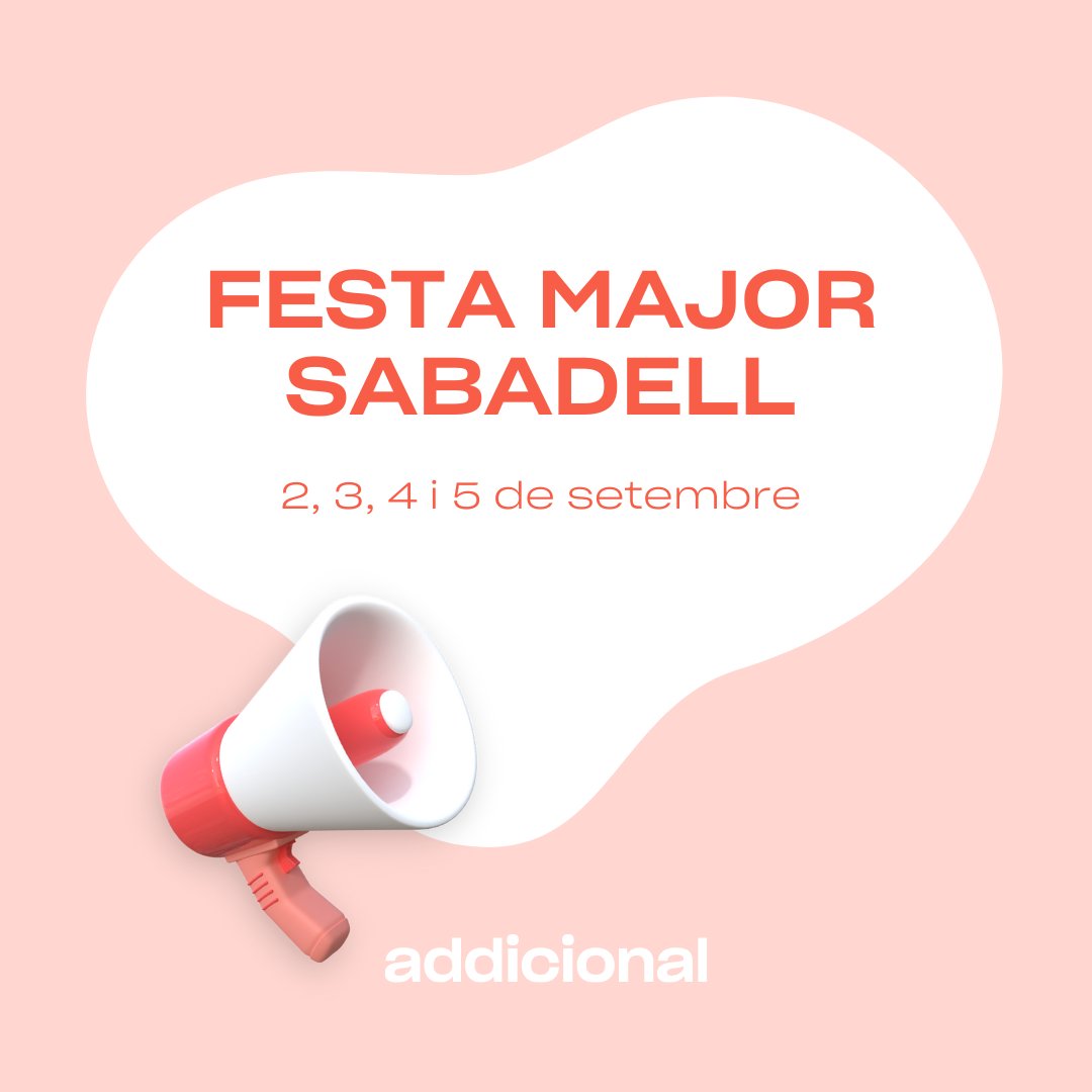 addicional's tweet photo. L'equip us desitgem una bona FM💥🥳!
________
¡El equipo os deseamos una buena FM💥🥳!

#sabadell #addicional #marketing #comunicación #socialmedia #redesociales #sabadellcity #festamajordesabadell https://t.co/3OvTCRjvEg