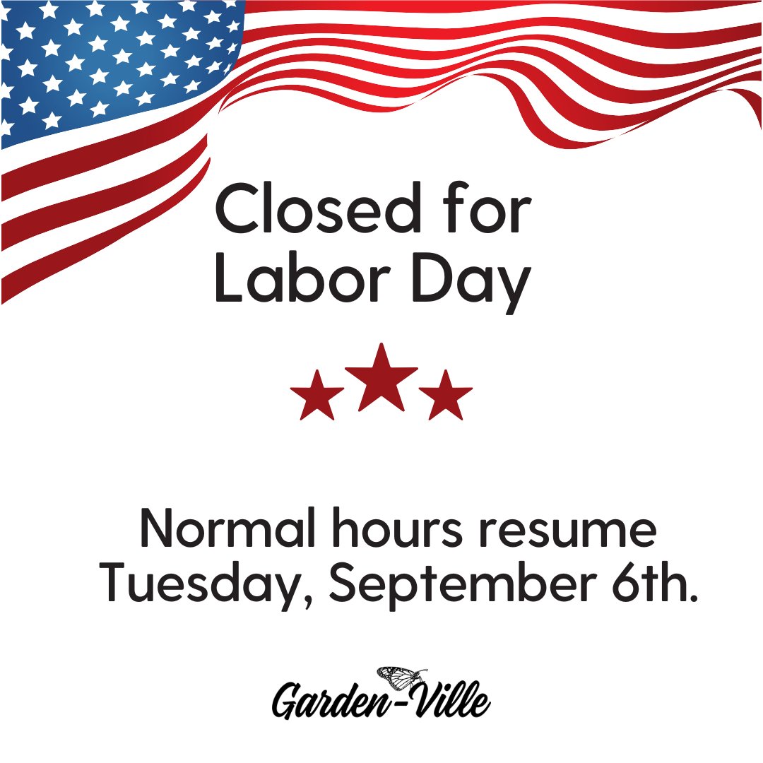 Are you ready for a long weekend?! In honor of the Labor Day holiday, all stores will be CLOSED Monday, September 5th. Normal hours will resume Tuesday, September 6th. Have a great weekend!
#seeyoutuesday #happylaborday