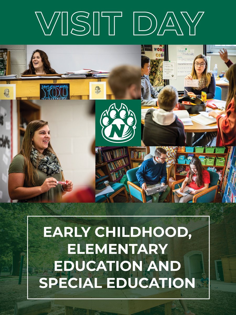 NWMOSTATE's tweet photo. Did you know 100% of our #ed students complete at least 555 hours of #professionbased internships or teaching practicums? ๐ Register for the Early Childhood, Elementary and Special Ed Visit Day to learn more about the program! https://t.co/XCcC1qJbcS #BearcatsConnect https://t.co/xk2Vt0VeP8
