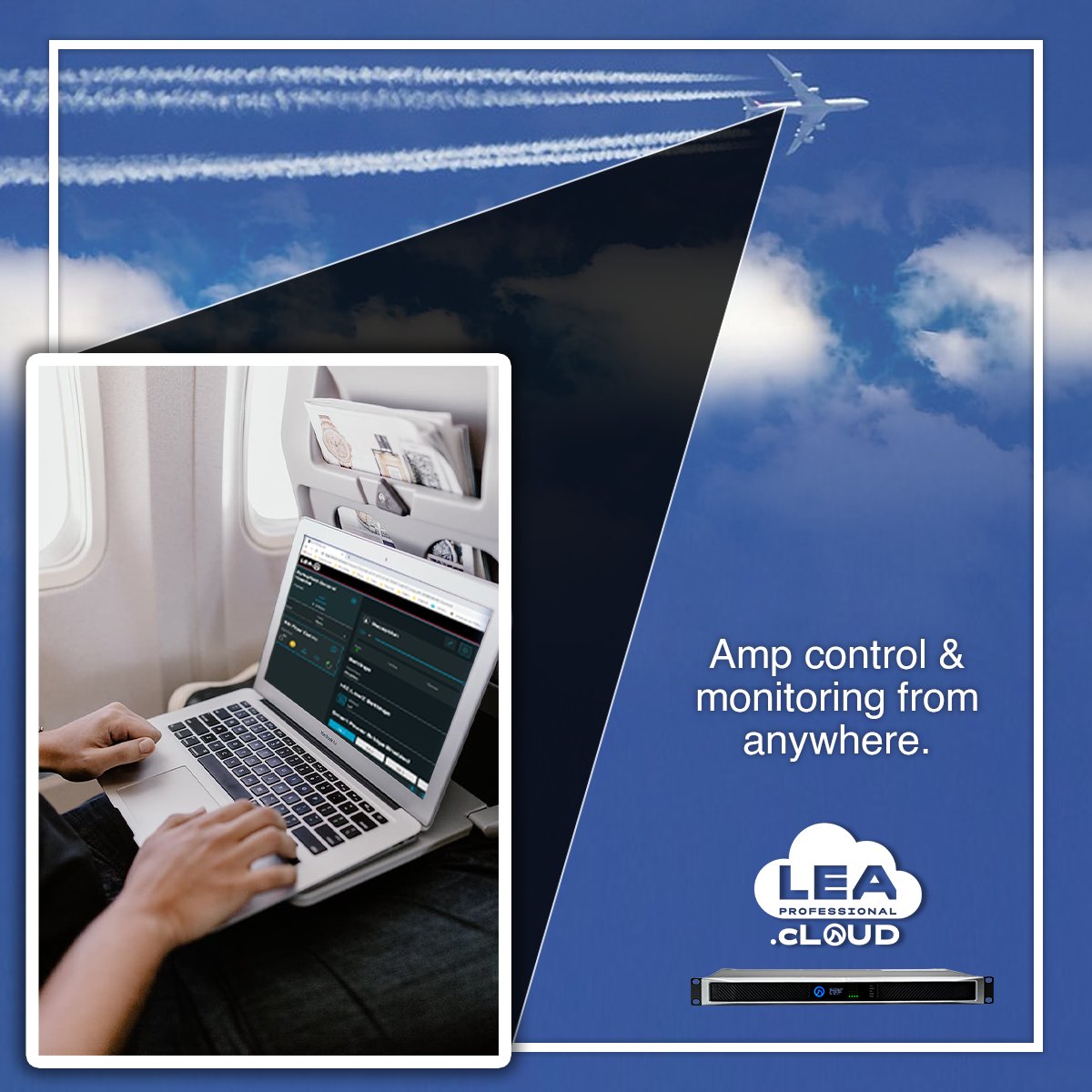 LeaProfessional's tweet photo. ☁ ✈ Use the Cloud, in the clouds. #SmartAmp
▪
▪
Get More w/ LEA Cloud ▶ https://t.co/6LcFjZgHUM https://t.co/BoqyjxwSRR