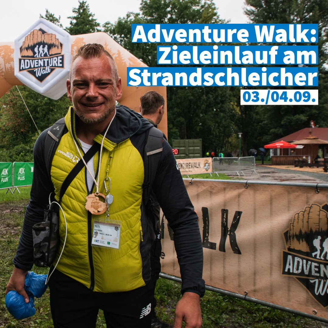 StadtwerkeJena's tweet photo. +++ #AdventureWalk: Zieleinlauf am #Strandschleicher +++
Auch in diesem Jahr findet der Zieleinlauf zum AdventureWalk wieder am Strandschleicher statt. Nach 30 km (am Sa.) und nach 50 km (am So) kommen die Wander-Abenteurer hoffentlich glücklich und gesund bei uns im Ziel an. https://t.co/oydU9H3jHz