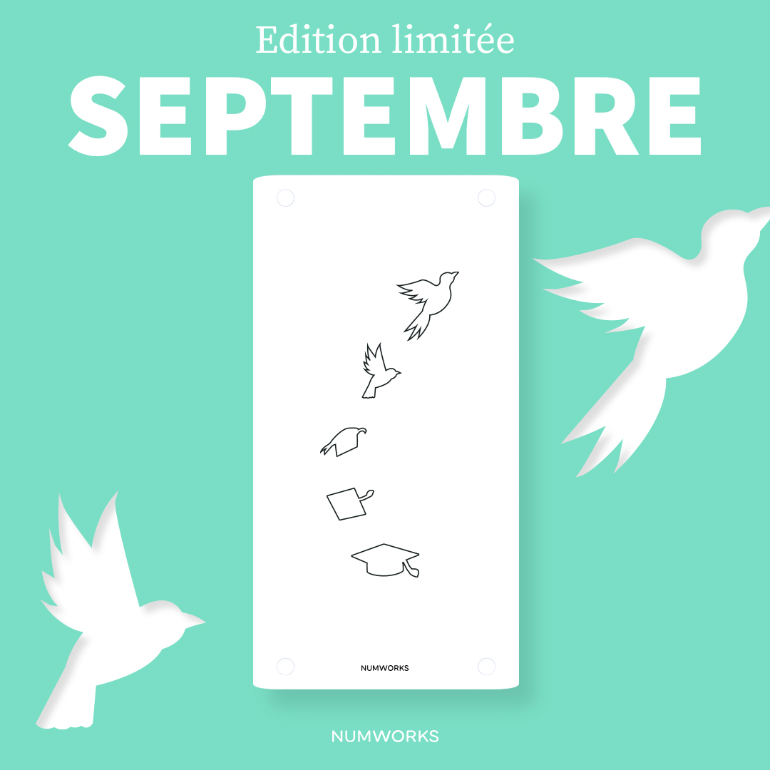 NumWorksFR's tweet photo. Après s'être reposée tout l'été, votre calculatrice #NumWorks est prête à vous accompagner pour cette nouvelle année scolaire ! 🚀

Pour participer :
➡️ Suivez @NumWorksFR
➡️ RT la publication
➡️ Taguez un ami que vous aviez hâte de retrouver 😍

TAS le 30/09 ! Bonne chance 💪 https://t.co/DwFFYGM9UY
