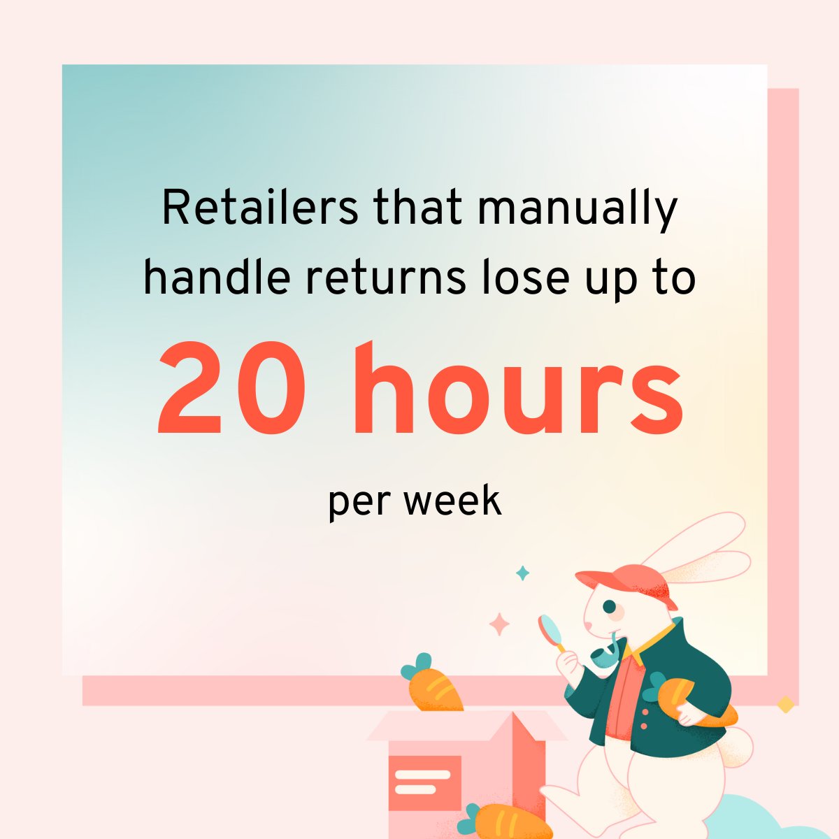 getreturnrabbit's tweet photo. What could your #Shopify store accomplish with an extra 20 hours per week?

More sales ✔️
Better customer service ✔️
Increased ROI ✔️

And so much more! Learn more about our custom automation and business rules: https://t.co/5upsm0rnAx https://t.co/nPkLlnUenY