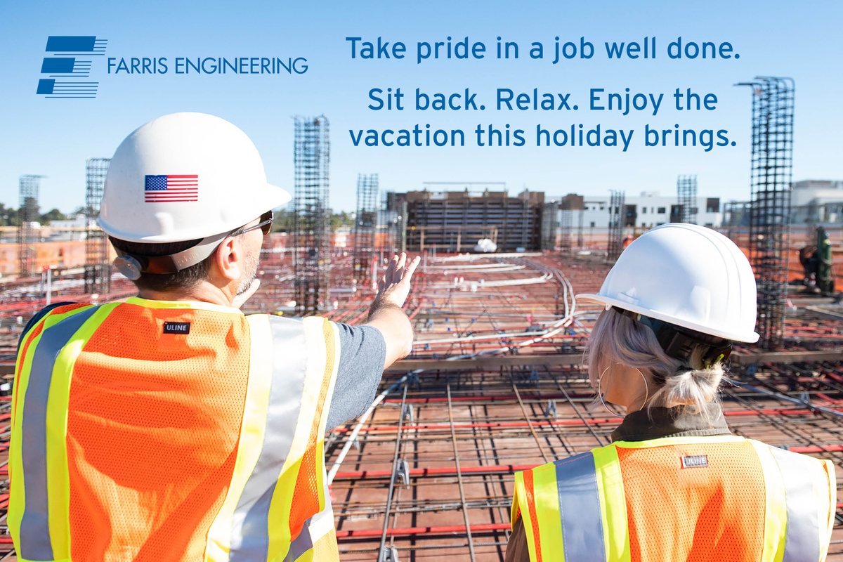This coming Labor Day we celebrate those who make our team a team. Thank you to all our employees for your sacrifices and valuable contributions all year long. You are what makes Farris a success. Relax, recharge, and enjoy the long weekend with family and friends.