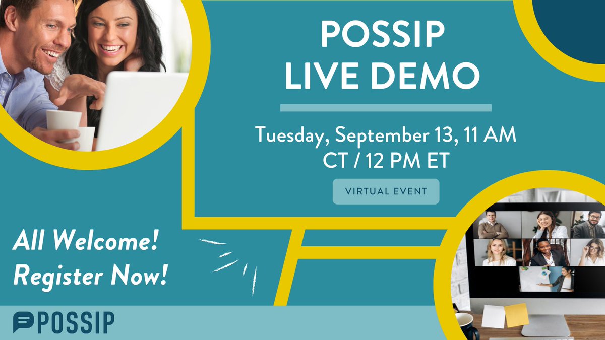 PossipIt's tweet image. If you’re like our school and district partners, you’re on the cusp of your best school year yet! 

Join our live demo September 13, 11AM CT/12PM ET!
Register here: hubs.la/Q01l1nYc0

#Possip #PossipDemo #EdTech