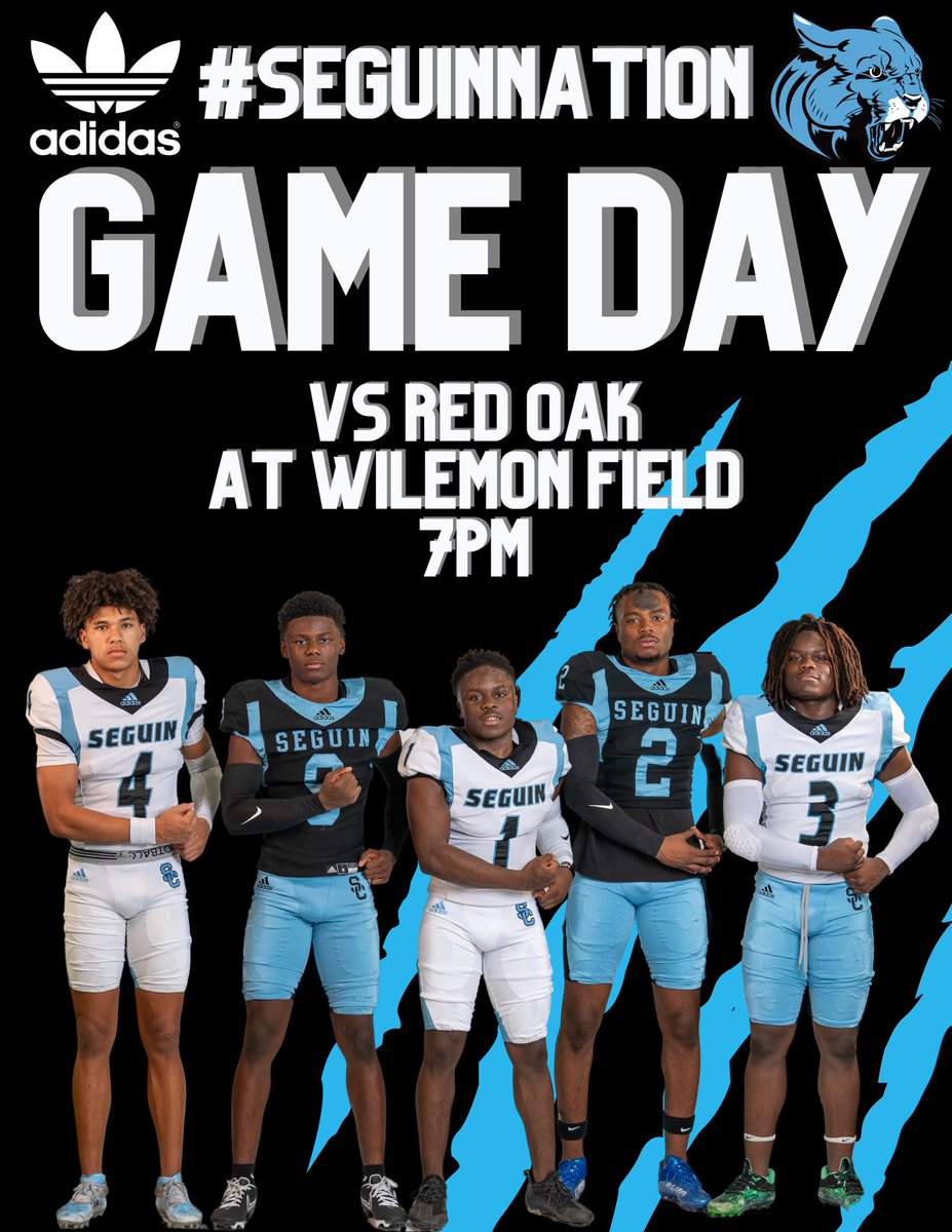 SeguinCougarFB's tweet photo. 🚨Home opener Vs Red Oak High School is tonight at 7PM. Come out and be loud! @JuanSeguinHS @blin_jr #SeguinNation #family #txhsfb https://t.co/5LfXlI4mWV