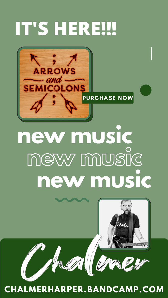 chalmerharper's tweet photo. .@Chalmer_Music #EP #Arrowsandsemicolons has arrived! Exclusively on @Bandcamp 

#recordingartist #originalmusic #lasvegas #lasvegasmusic #indiemusic #music #grit #iwilllisten #baeb #comebacktome #underthesun https://t.co/8ZxqwTeVk0