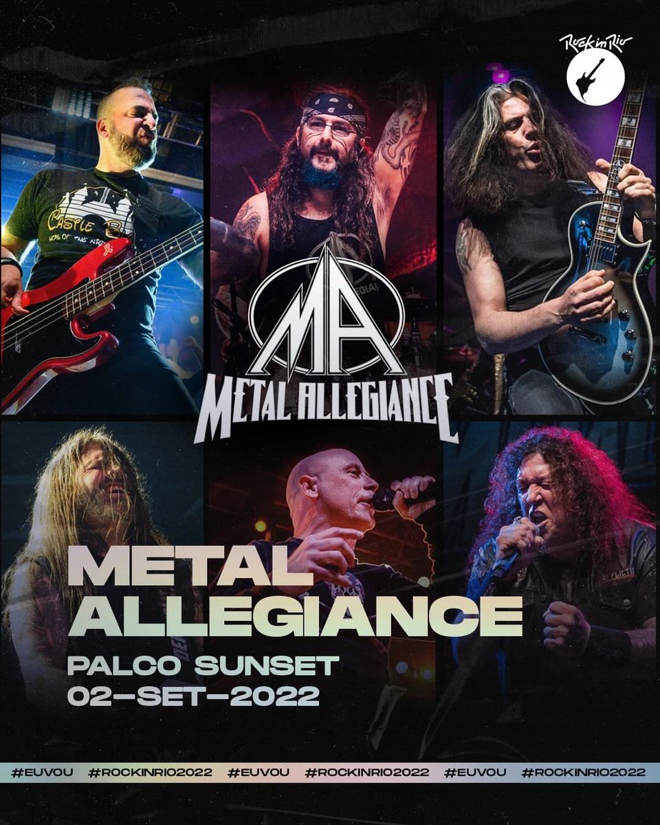 So excited to be playing @rockinrio again today! One of the most massive festivals on Earth! And @metalallegiance will be bringing the THRASH! If you’re not here in person, I believe the whole festival is streamed on TV/online…so you can tune in!🤘🇧🇷