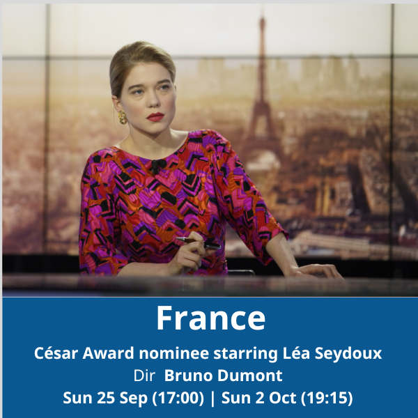 FrFilmFestUK's tweet photo. #FridayFact
Tomorrow is #NationalCinemaDay! 🎦
Celebrate by grabbing a ticket for black comedy #France - the opening #ScreenHorizons film at @Summerhallery. 🎫 🇫🇷
📆 Sun 25 Sep (17:00)
📌 @Summerhallery
Info & tickets 👉 https://t.co/9XMR4UaEYk https://t.co/JXfKy19xda