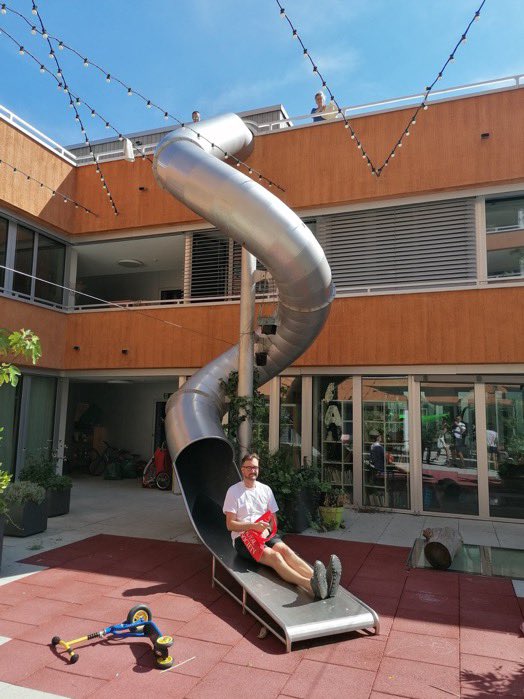 Well that’s all folks! Pictured me sliding down off a community led green roof in #Geneva. Thanks to <a href="/intecol2022/">INTECOL 2022 Geneva</a> not only for a week of engaging talks and opportunities to share our work, but informal spaces for play and joy among otherwise super serious scientists #INTECOL2022