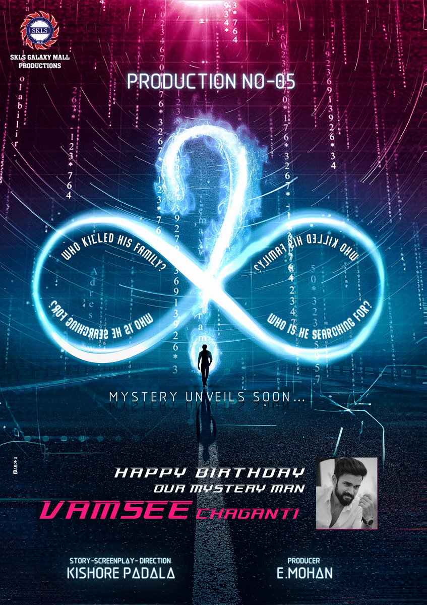 tamilthirai24x7's tweet photo. 𝗦𝗞𝗟𝗦 𝗚𝗮𝗹𝗮𝘅𝘆 𝗠𝗮𝗹𝗹 𝗣𝗿𝗼𝗱𝘂𝗰𝘁𝗶𝗼𝗻's #Production5 team wishes their mystery man @chagantivamsee a Happy Birthday 💐
#HBDVamseeChaganti
@Dir_Kishore_P @SKLSGMP @mohan_rao_15 @DoneChannel1 https://t.co/A2ZhCbFRzr