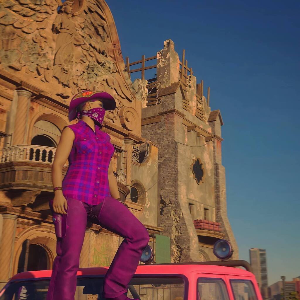 peculiarwolf84's tweet photo. Good day to rob a train. 
#saintsrow #SaintsRowSelfMade #SaintsRow2022  #ingamephotography #societyofvirtualphotographers #virtualphotographers #womengamers https://t.co/A3vnSvaxIW https://t.co/lZEUmqiXmu