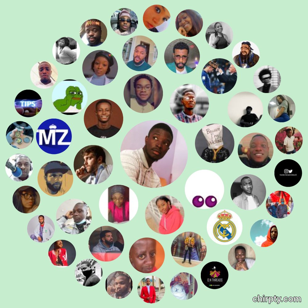 Very interesting people 🥂 Circle 1 @Naija_PR @Marthadmah @JK_moneybag @FabrizioRomano @Buddol01 @papywave @Da_cupid92 @El_capoue Circle 2 @Kokosir_ @hb_guru @TKICE9 @Real_Damilare07 @MrOdanz @theMadridZone @Letter_to_Jack @NaomiPhilip12 @Thave_Raez