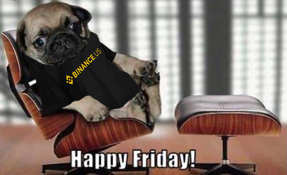 BinanceUS's tweet photo. Good morning #Crypto Twitter, we made it! Ready for the long weekend? https://t.co/FLLuUWwJD7