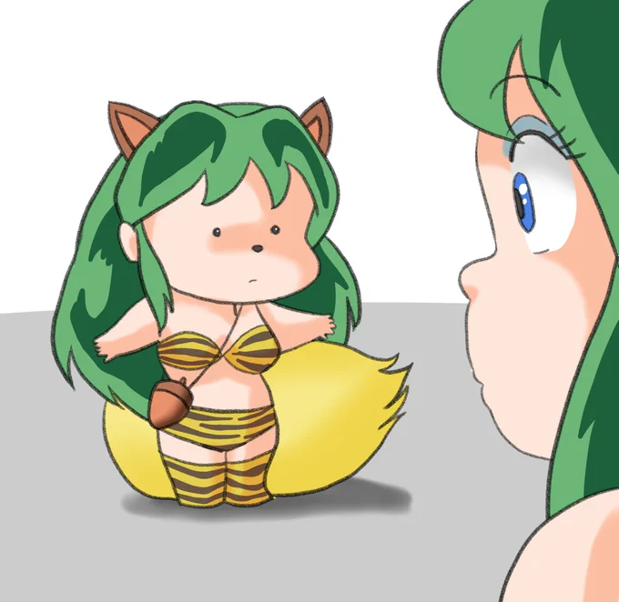 #ワンドロ #椎崎ODS お題:うる星やつら ラムちゃん純情ギツネの変身ラムちゃんを描きました推しをこうやってあらためてお題として出されると何描こうか悩みますね 