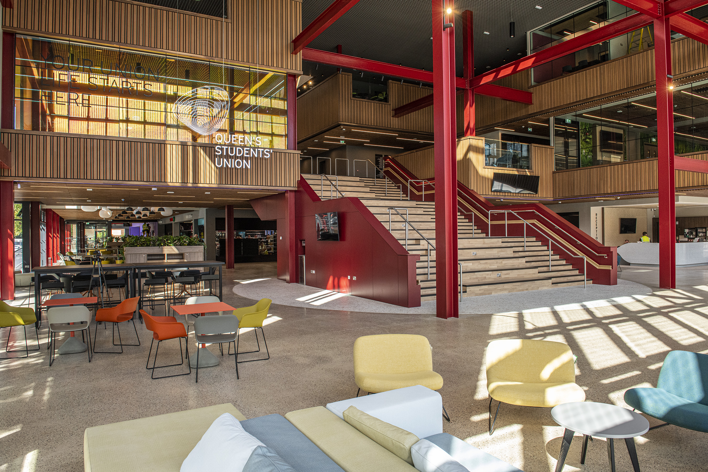 Queen's University Belfast ?? on X: "Want a sneaky peek inside One Elmwood? The team are pulling out all the stops to get it ready & give you the ultimate Student Centre