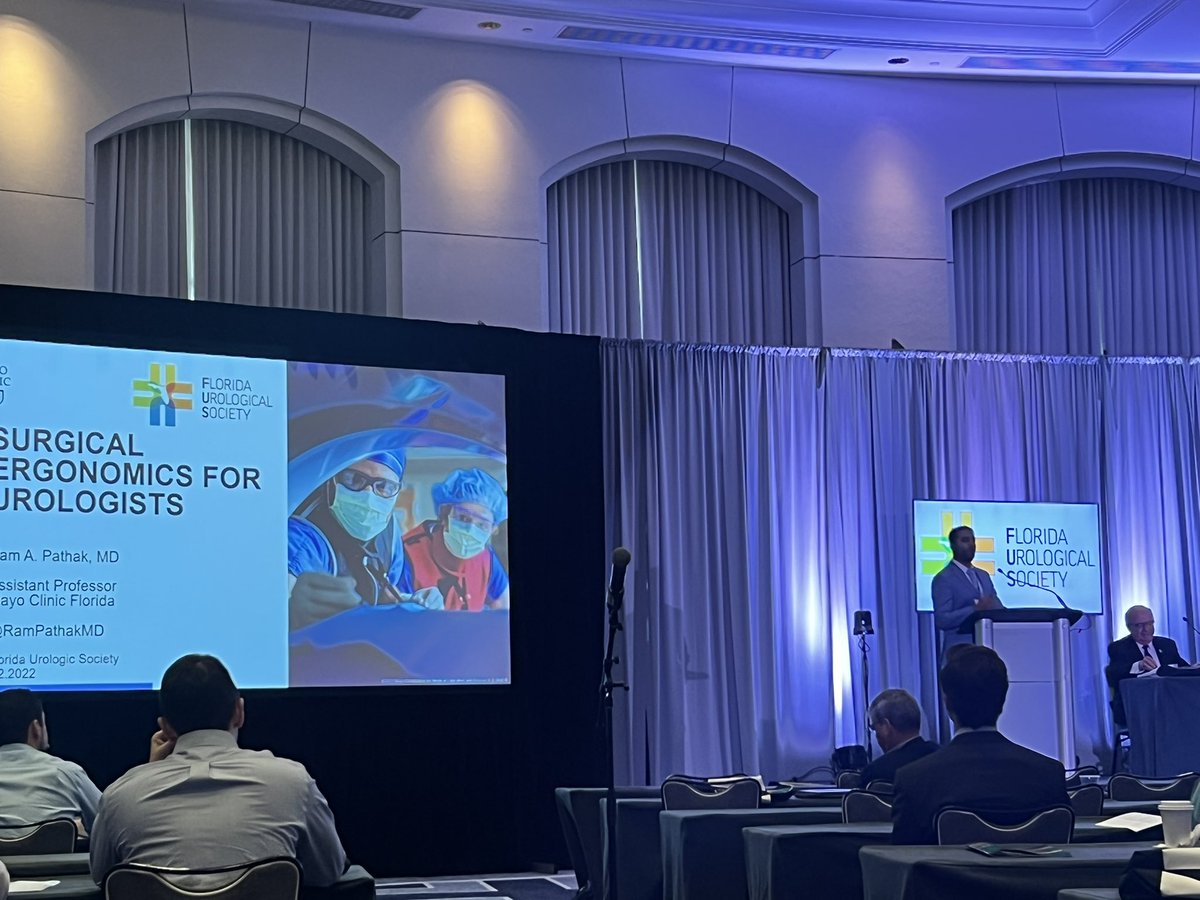 Florida Urological Society (FUS) (@flaurological) on Twitter photo With 90% of #urologists experiencing work related pain, <a href="/RamPathakMD/">Ram Pathak, M.D.</a> discusses the Surgical Economics for Urologists, and highlights the importance of implementing ergonomic training in residency #FUS2022 With 90% of #urologists experiencing work related pain, <a href="/RamPathakMD/">Ram Pathak, M.D.</a> discusses the Surgical Economics for Urologists, and highlights the importance of implementing ergonomic training in residency #FUS2022