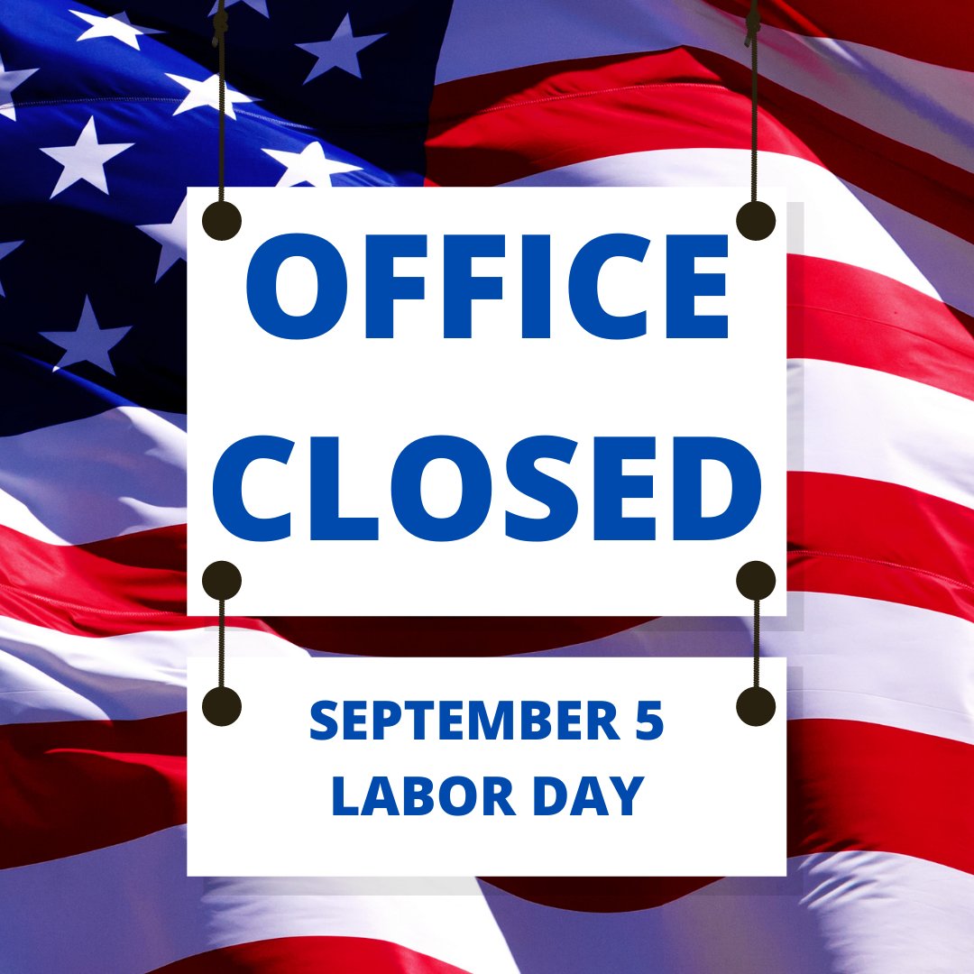 WorldSafetyOrg's tweet image. A friendly reminder that our offices will be closed on Monday, September 5th, in observance of Labor Day. #wso #laborday #worldwidesafety #safetyfirst