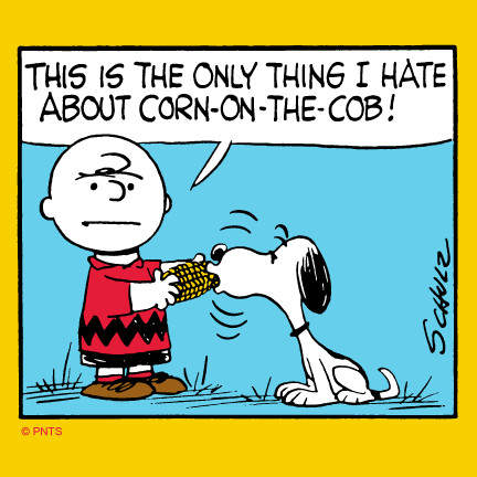 Snoopy's tweet photo. Have a corn-tastic day 🌽 https://t.co/6SgGoSxM5t