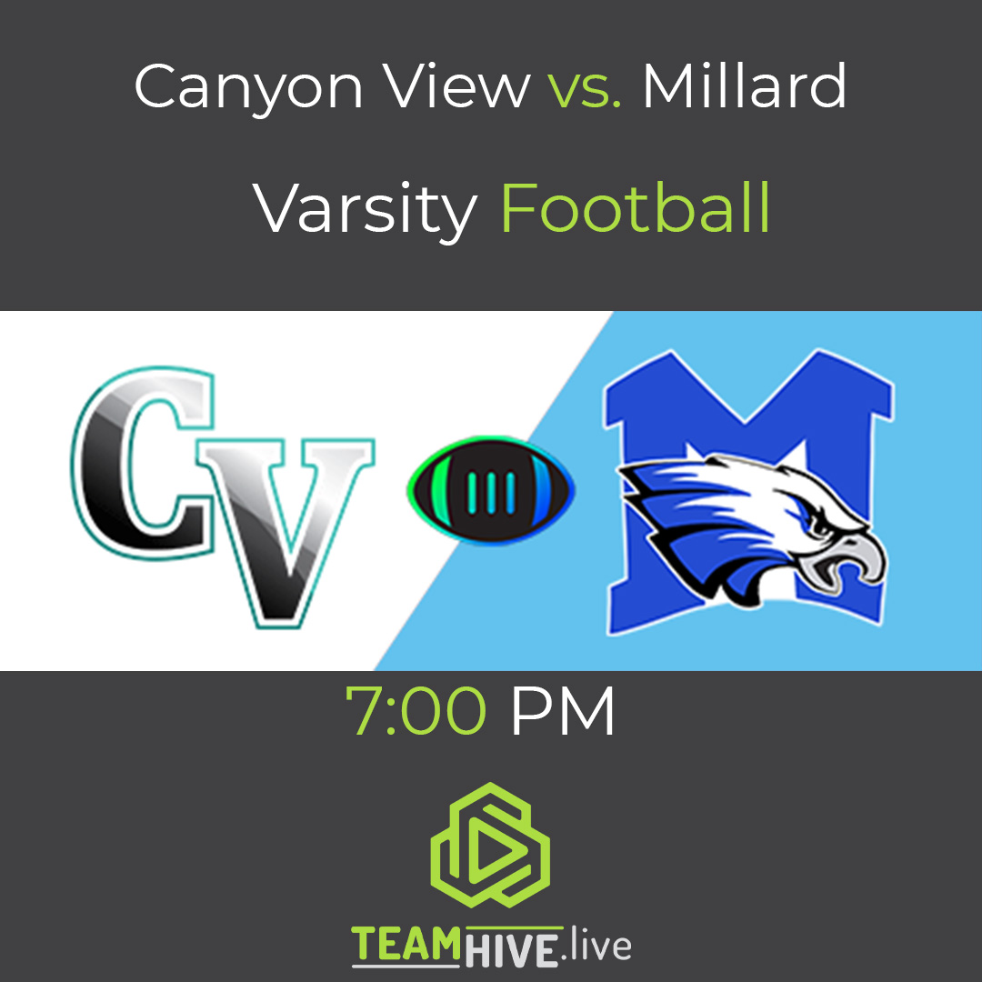TeamHive_Live's tweet photo. 🏈 Canyon View Falcons (2-1) vs. Millard Eagles (0-3) 🏈

Kickoff at 7:00PM! Don't miss a second!

Produced by Millard High School's Hudl Focus System

Link in bio!
.
.
.
#utah #highschool #sports #varsity #football #CanyonView #Millard #live #streaming https://t.co/fvDMhJMFIu
