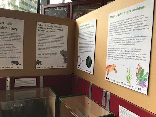 cwacmuseums's tweet photo. Our pop-up exhibition has hit the road again, and this time, it's on its way to @CatalystSDC! Head over to Widnes before the end of September to explore the story of plastics, told through museum collections and Augmented Reality #CheshireMuseums #GreenMuseums @PlasticFreeJuly https://t.co/hFlUIG75U4