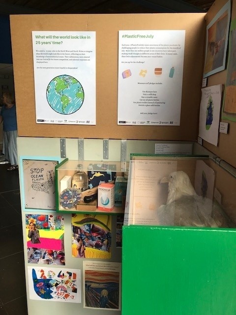 cwacmuseums's tweet photo. Our pop-up exhibition has hit the road again, and this time, it's on its way to @CatalystSDC! Head over to Widnes before the end of September to explore the story of plastics, told through museum collections and Augmented Reality #CheshireMuseums #GreenMuseums @PlasticFreeJuly https://t.co/hFlUIG75U4