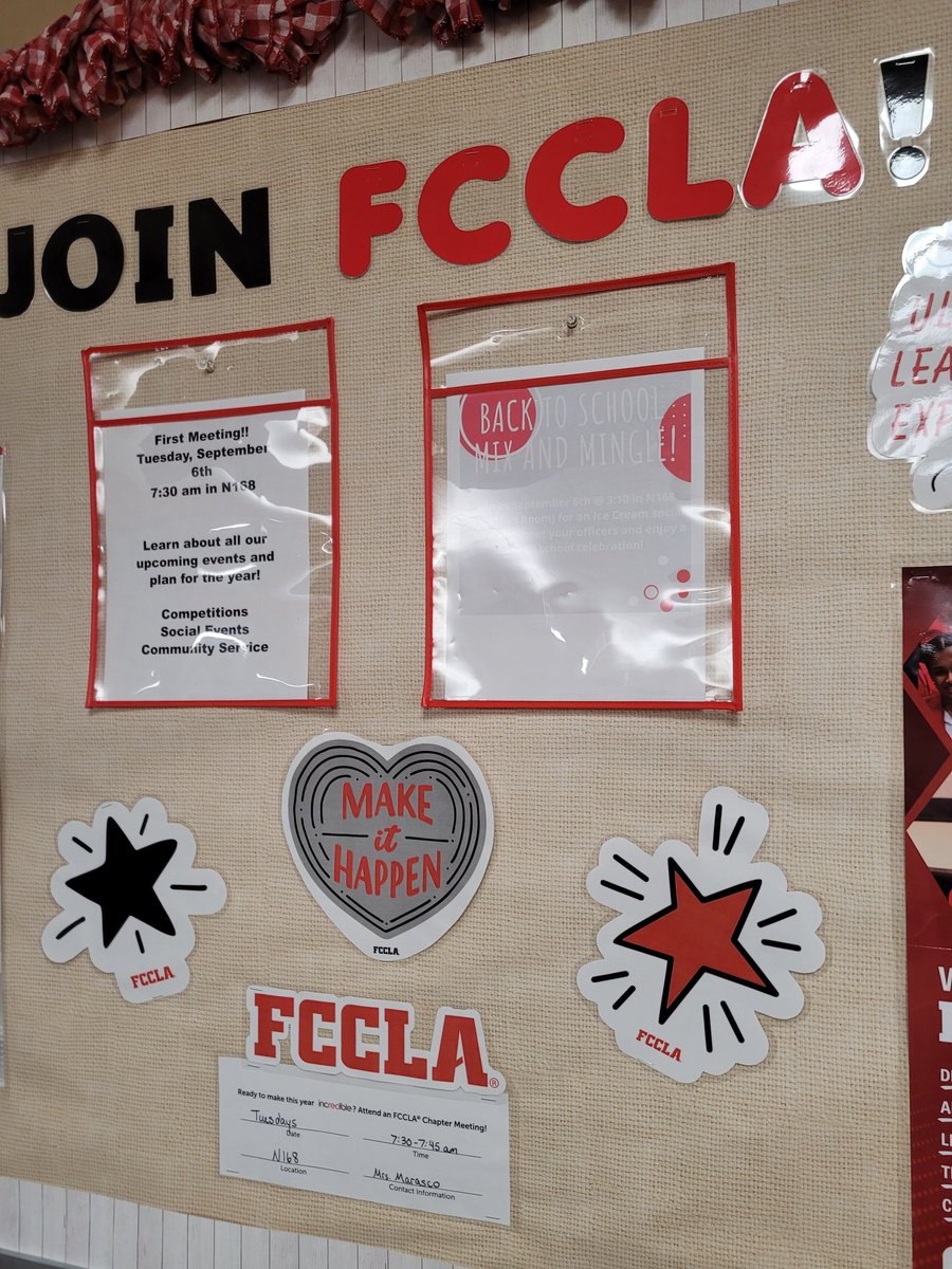 SEPFCCLA's tweet photo. Be sure to check out our updated bulletin board outside the Media Center and see what FCCLA has to offer you!
Needing Leadership? Silver cord hours? Competition? Come check us out! #1SEP @SEPCounseling @SEP_STUCO @SEPDECA @rampage_sep @SEPolkRams https://t.co/hmb9u3BdzZ