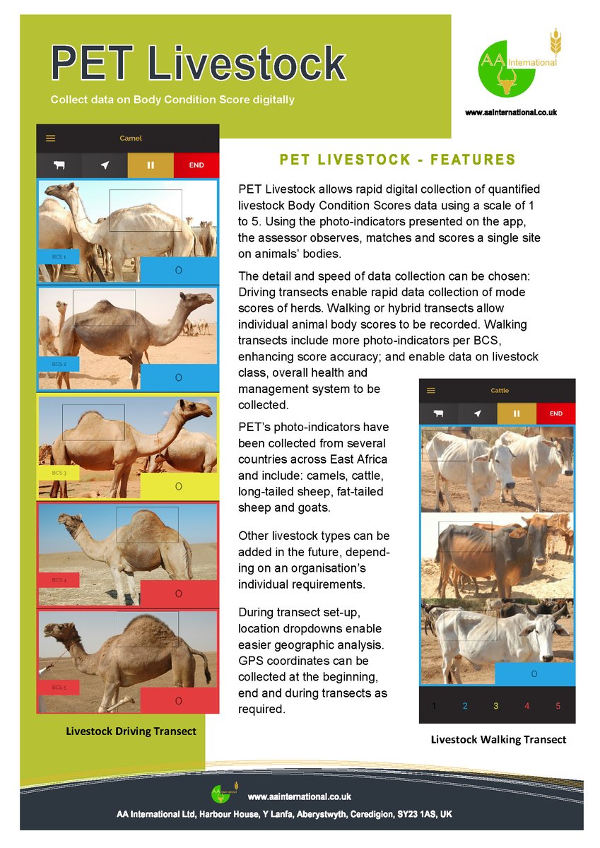 AgriAssessments's tweet photo. We are pleased to share our PET app flyer, where you can read more about our field tool for rapid crop and forage yield estimation; or livestock body condition scoring. Or, just visit our PET website pages https://t.co/qcCJOV1oTh https://t.co/xRakXL15fz