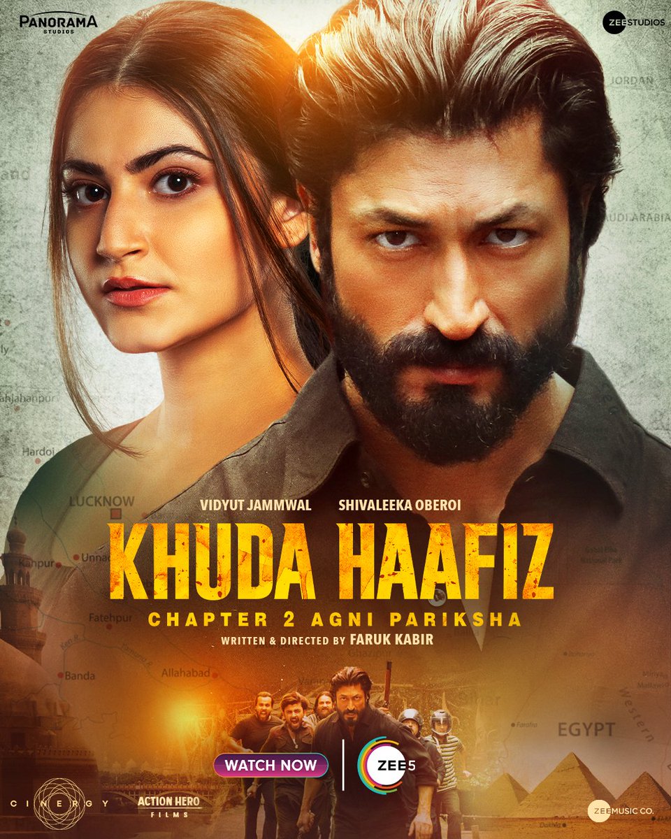 Action and drama galore! Our action-packed family entertainer is now streaming! Watch #KhudaHaafiz2OnZEE5 now! Watch Now: zee5.onelink.me/RlQq/KH2onZEE5 @ZEE5India @ShivaleekaO @faruk_kabir @KumarMangat @AbhishekPathakk #SnehaBimalParekh @ram_Cinergy #Cinergy @ZeeStudios_