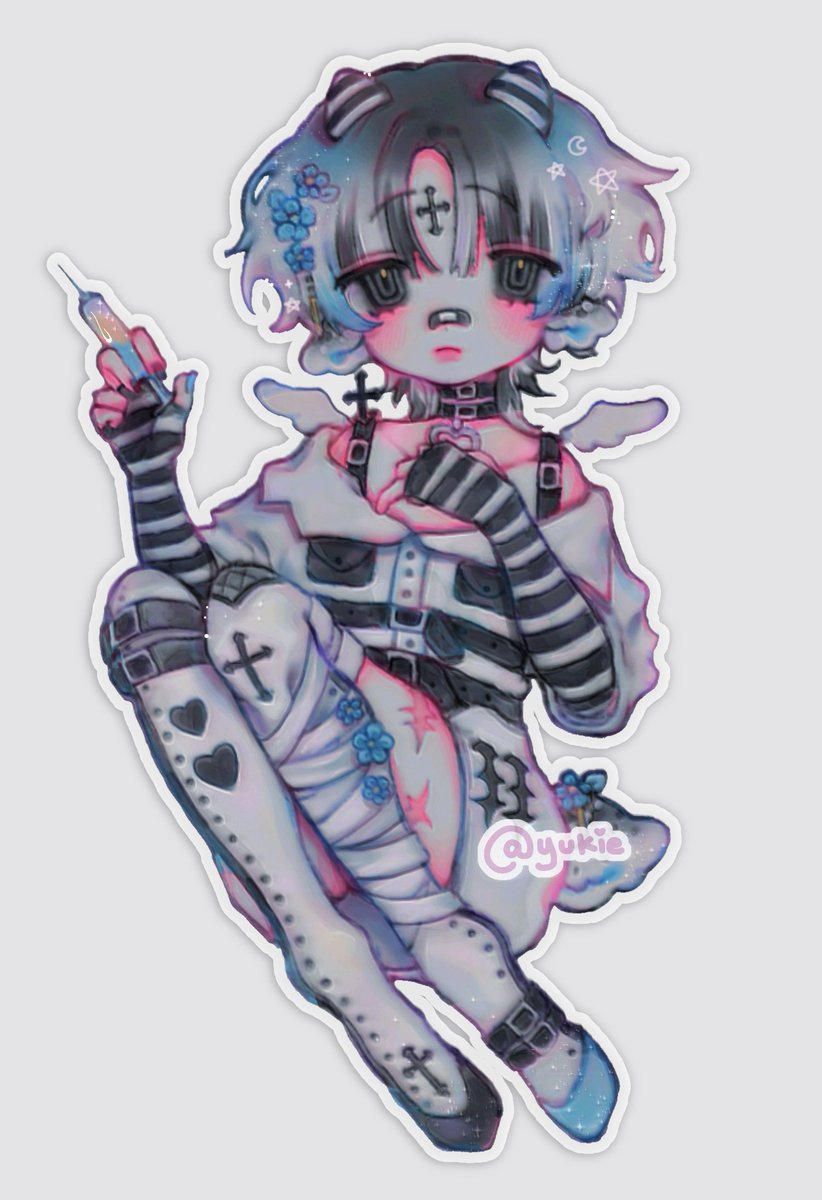 Yukiecookii's tweet photo. fullbody art trade with my friend
their character was so detailed but very fun to draw and color ฅ^•ﻌ•^ฅ

#art #characterart #ArtistOnTwitter #pastel #aesthetic #Dainty #OC #ibisPaintX #kawaii #digitalart https://t.co/4mswiCDCTE