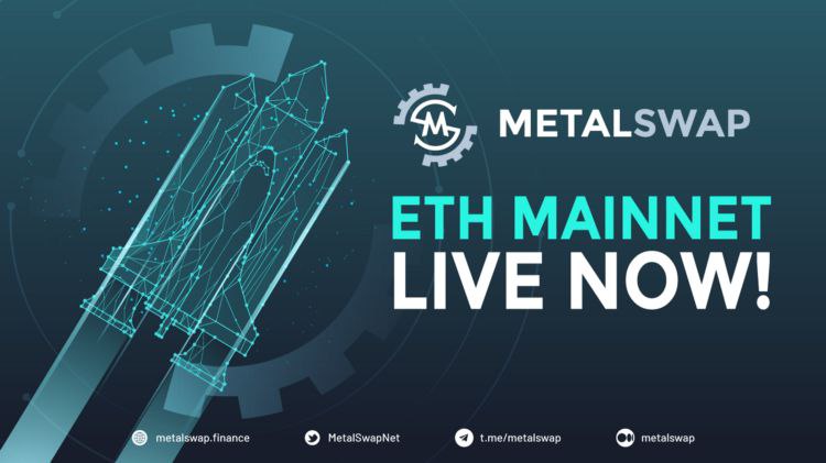 ETH MAINNET V1: LIVE NOW!⚡

⚡MetalSwap‘s Version 1 Hedging Swap service has been Officially Deployed on Ethereum‘s mainchain with WBTC and ETH as commodities!

📝 Read more about it here: medium.com/metalswap/eth-…

🎁 #SwapCompetition coming soon, stay tuned for more details!