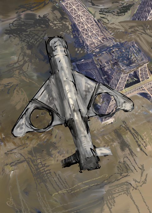 そういえば、これは昨年、没になった絵。グーグルアースを参考にしています。本のタイトルは... わかるかな〜? 