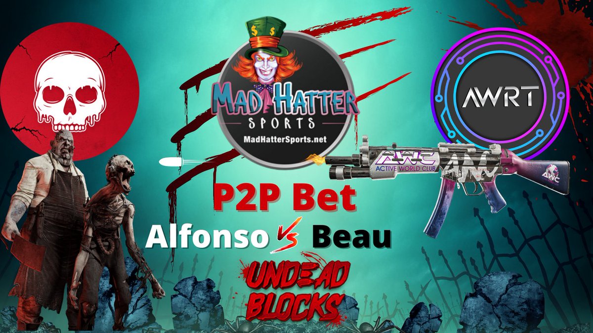Active World Club (@awc_theclub) on Twitter photo Who will kill more zombies Alfonso or Beau this weekend in the <a href="/UndeadBlocks/">Undead Blocks</a> tournament? Go to MadHatterSports.net & place your bets. Also you can now spend your $UnDead tokens on MadHatterSports.net!
#Zombie #Zombies #ZombieKiller #Game #Gamers #CryptoNews #CryptoCollab Who will kill more zombies Alfonso or Beau this weekend in the <a href="/UndeadBlocks/">Undead Blocks</a> tournament? Go to MadHatterSports.net & place your bets. Also you can now spend your $UnDead tokens on MadHatterSports.net!
#Zombie #Zombies #ZombieKiller #Game #Gamers #CryptoNews #CryptoCollab