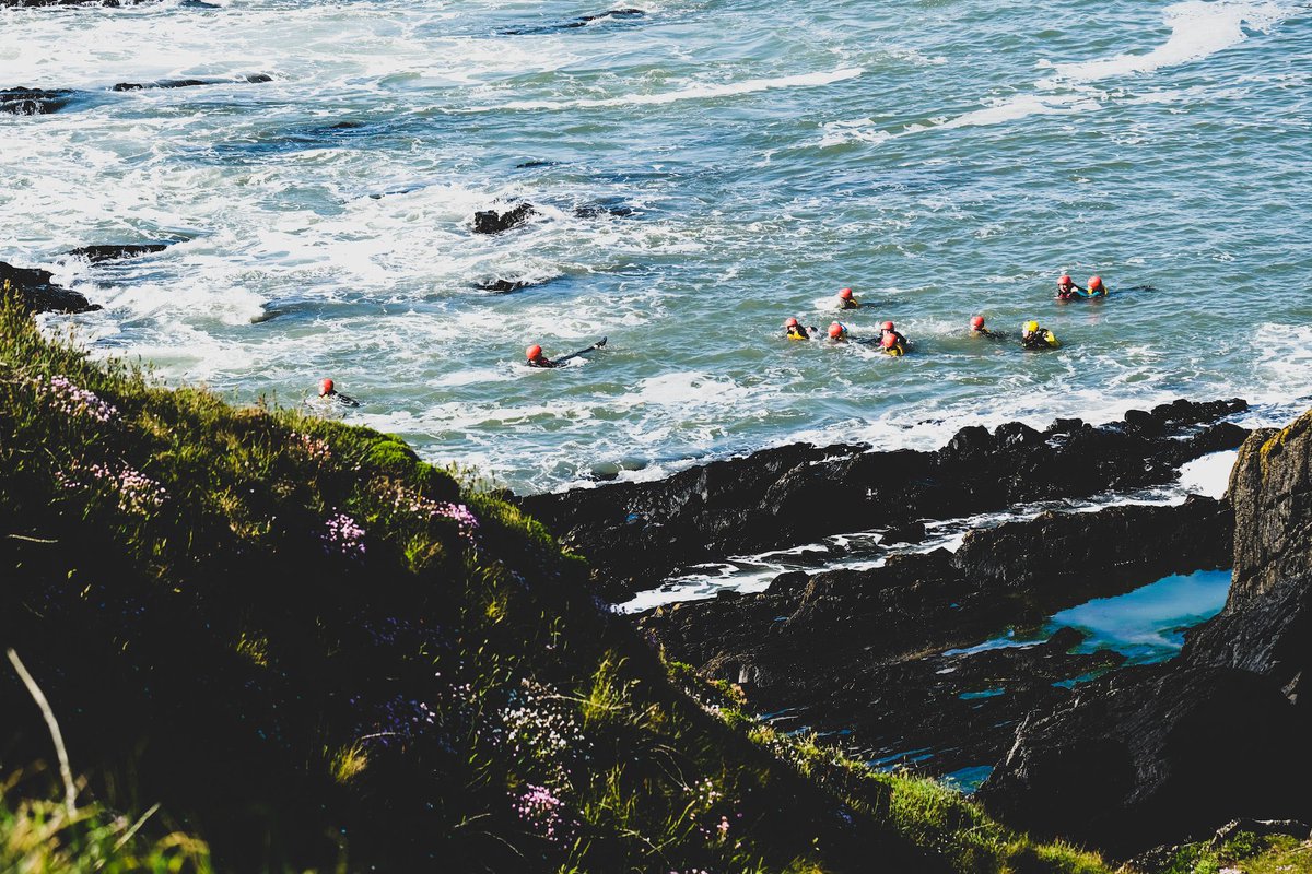 daenwalsh's tweet photo. Super cool thing I just discovered:
 
Coasteering (coast + mountaineering) - you swim along and traverse rocky coastlines, climb and jump off cliffs, and explore caves and inlets. Looks sick.
 
Bigger in the UK, would love to see something like this in the US https://t.co/YR2f9BYY4p