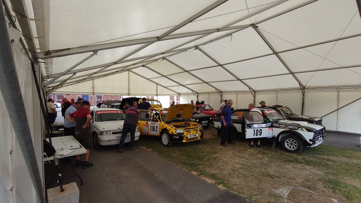 WoodpeckerRally's tweet photo. 📷 Service snaps

It's starting to get busy here at Ludlow Racecourse as crews pass through technical checks ahead of tomorrow's event.

#Woody22 https://t.co/zEgh5Iuvo5