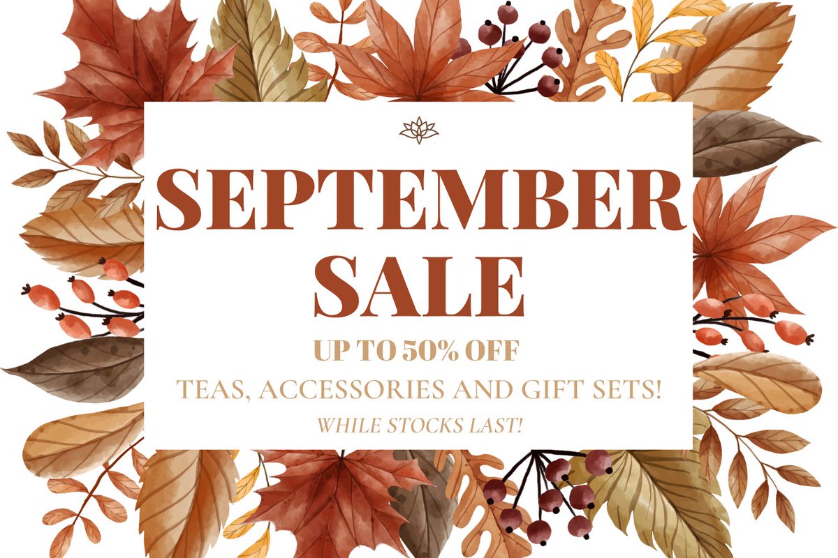 Browse through our latest discounted collection of teas, gift sets and accessories. We're offering up to 50% off on selected items while stocks last! 

bit.ly/3QcErJR #Sale