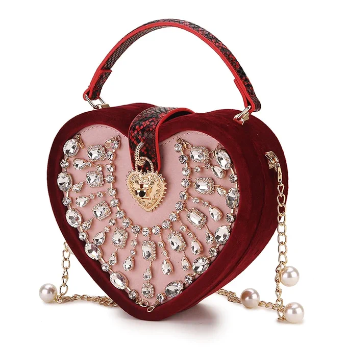 i heart you clutch bag 