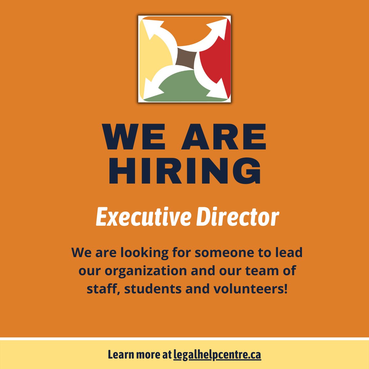 LegalHelpCentre's tweet photo. We're looking for a new Executive Director to lead our organization. Details at: https://t.co/QAhudw2rVn https://t.co/V4IPqtQ7Bn
